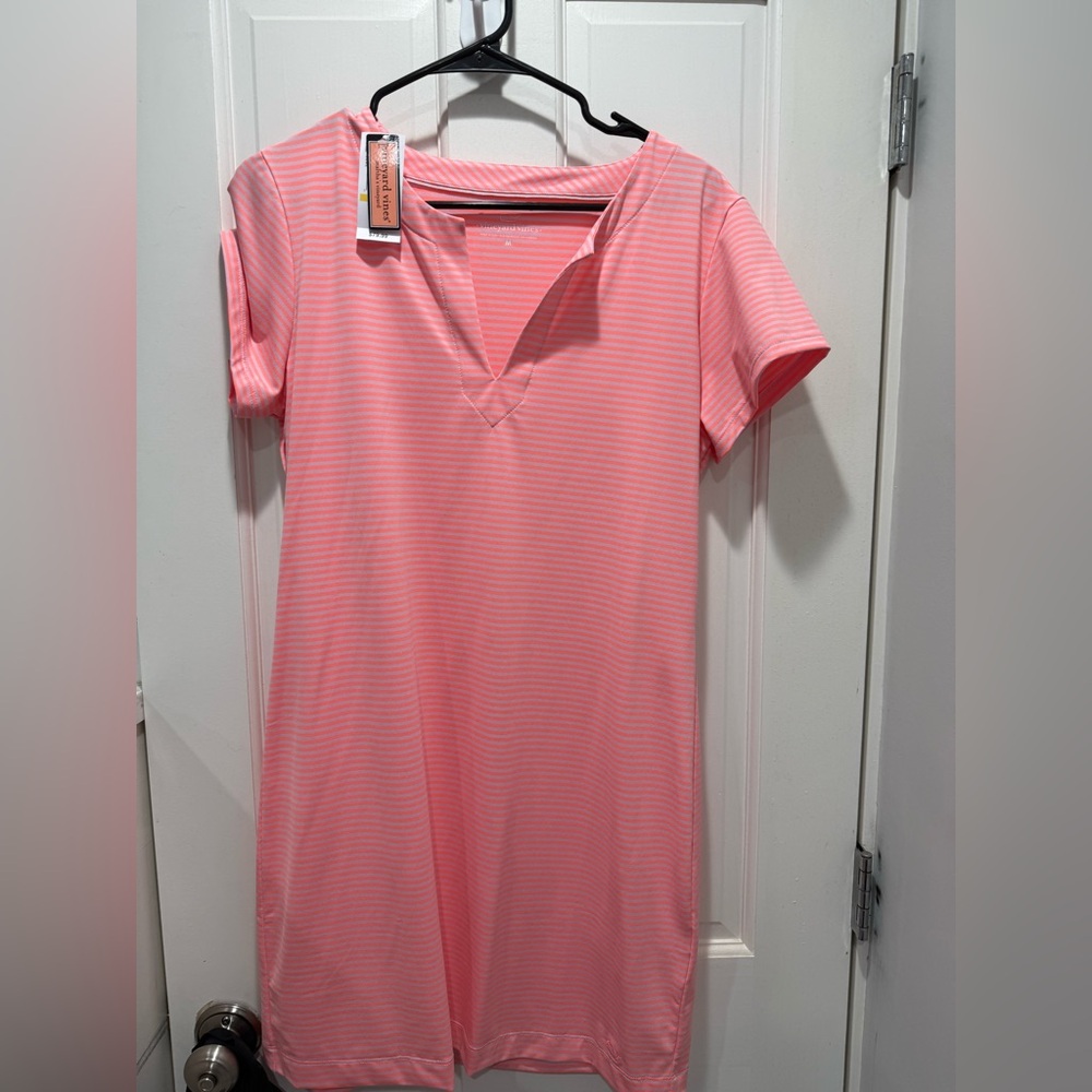 NEW WITH TAGS Vineyard Vines Peach Striped Tunic Short Dress